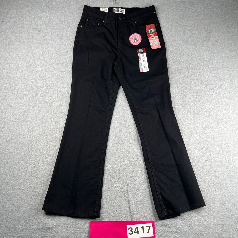 Levis Misses Short Jeans Black Denim Boot Cut Slimming Jeans Size 10 New NWT